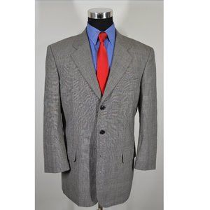 Moda Prima 40R Sport Coat Blazer Suit Jacket Gray